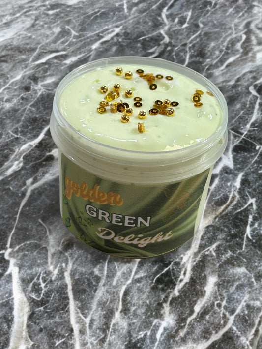 Golden Green delight - Glossy Slime